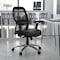 Flash Furniture Contemporary Chair Mid-Back Exec Leather Chair, Black, Adjustable Arms, 17-3/4" to 21" Height LF-W42-L-GG - alternate 2